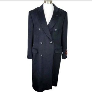 Vintage Oleg Cassini Full Length long Winter Coat Cashmere Wool Blend  Italy